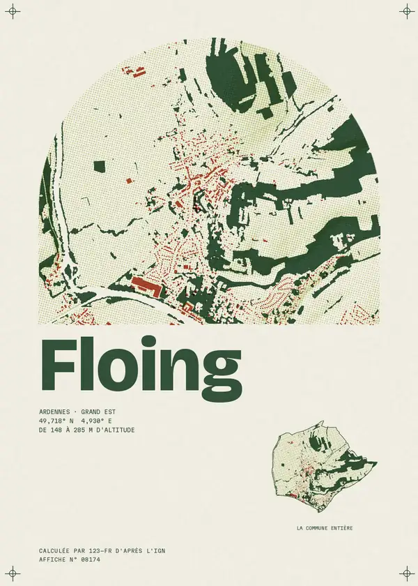 Affiche de Floing, calculée par 123-fr d'après l'IGN