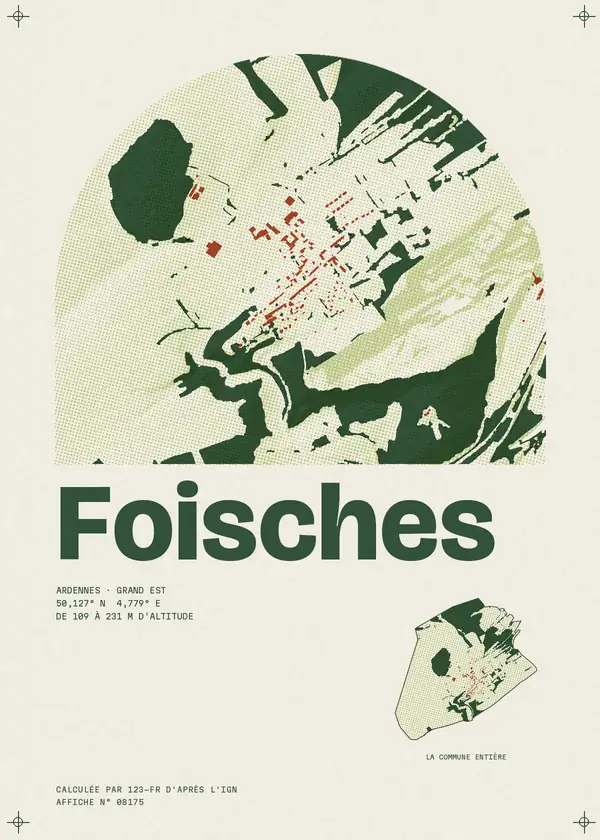 Affiche de Foisches, calculée par 123-fr d'après l'IGN