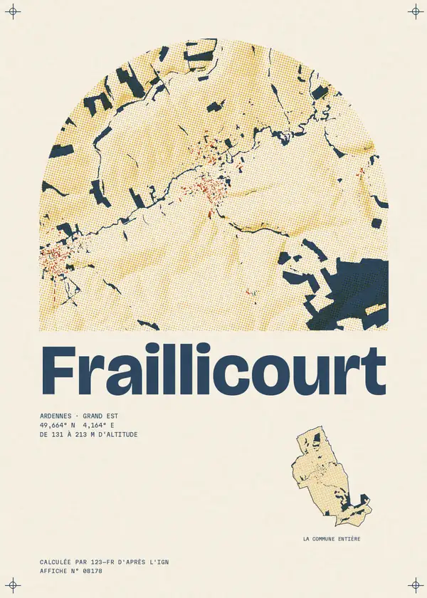 Affiche de Fraillicourt, calculée par 123-fr d'après l'IGN