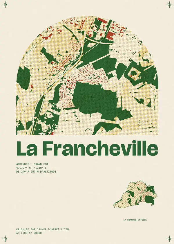 Affiche de La Francheville, calculée par 123-fr d'après l'IGN