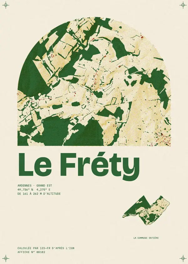 Affiche de Le Fréty, calculée par 123-fr d'après l'IGN
