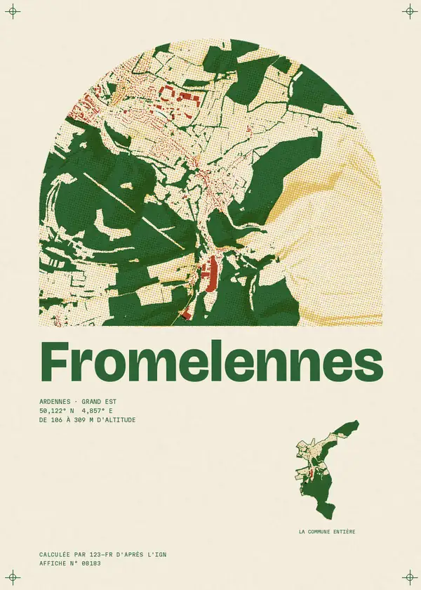Affiche de Fromelennes, calculée par 123-fr d'après l'IGN