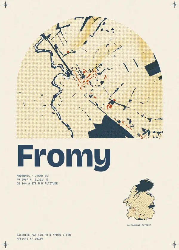 Affiche de Fromy, calculée par 123-fr d'après l'IGN