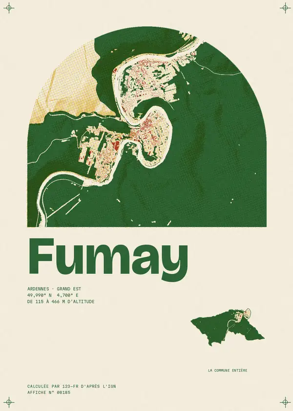 Affiche de Fumay, calculée par 123-fr d'après l'IGN