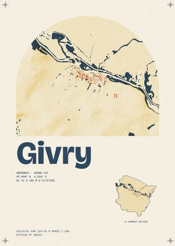 Affiche de Givry, calculée par 123-fr d'après l'IGN
