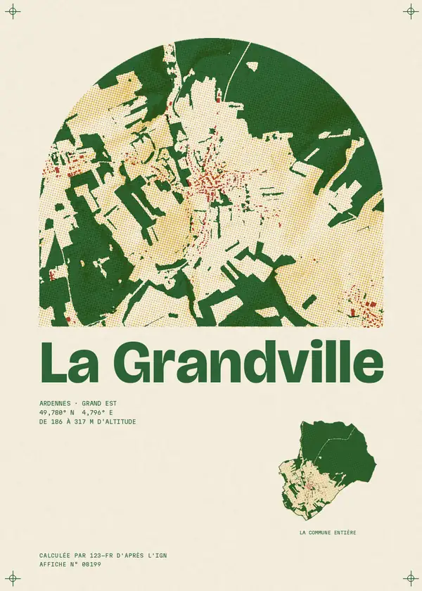 Affiche de La Grandville, calculée par 123-fr d'après l'IGN