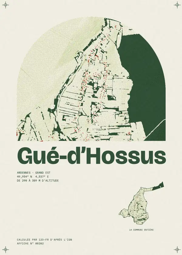 Affiche de Gué-d'Hossus, calculée par 123-fr d'après l'IGN