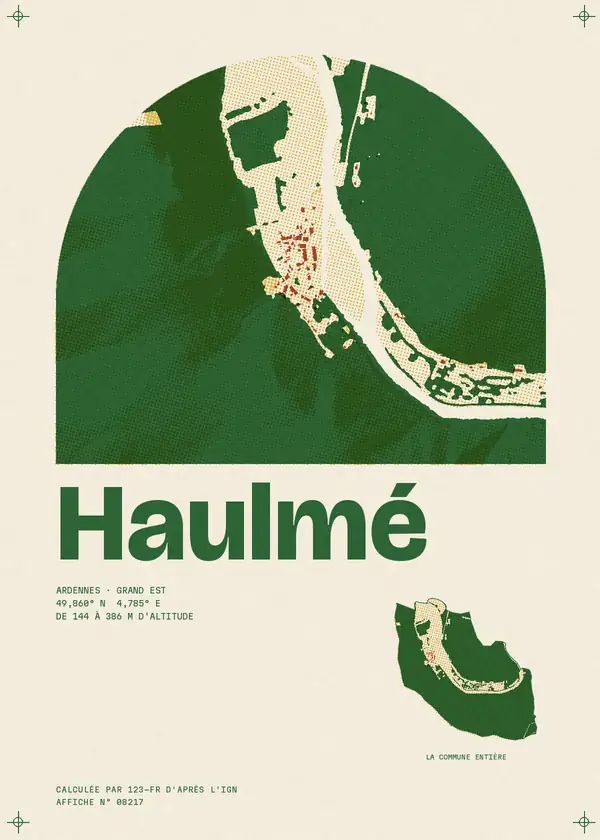 Affiche de Haulmé, calculée par 123-fr d'après l'IGN