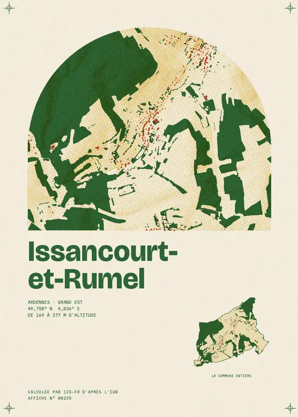 Affiche de Issancourt-et-Rumel, calculée par 123-fr d'après l'IGN