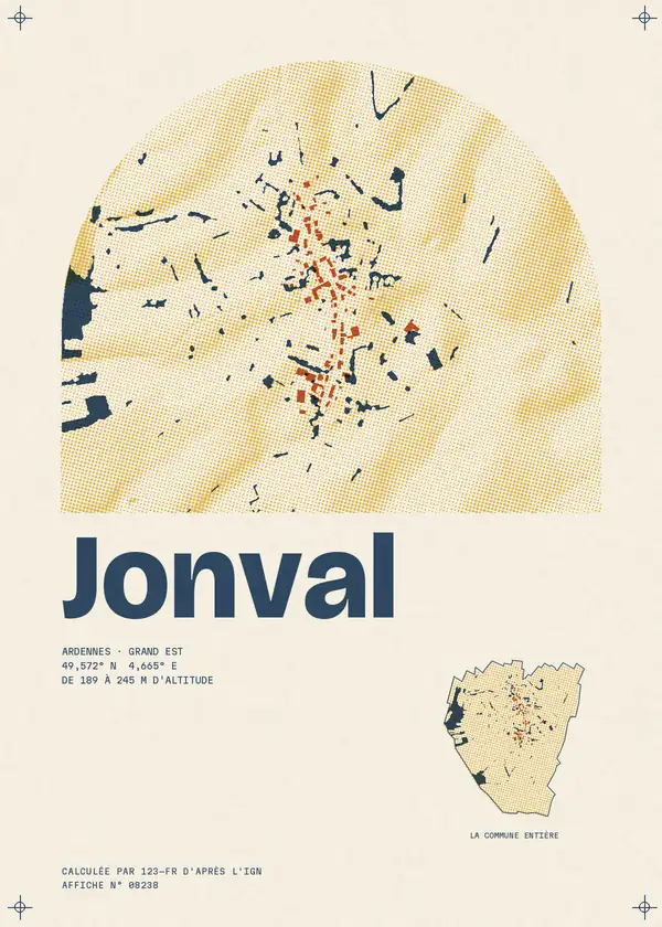 Affiche de Jonval, calculée par 123-fr d'après l'IGN
