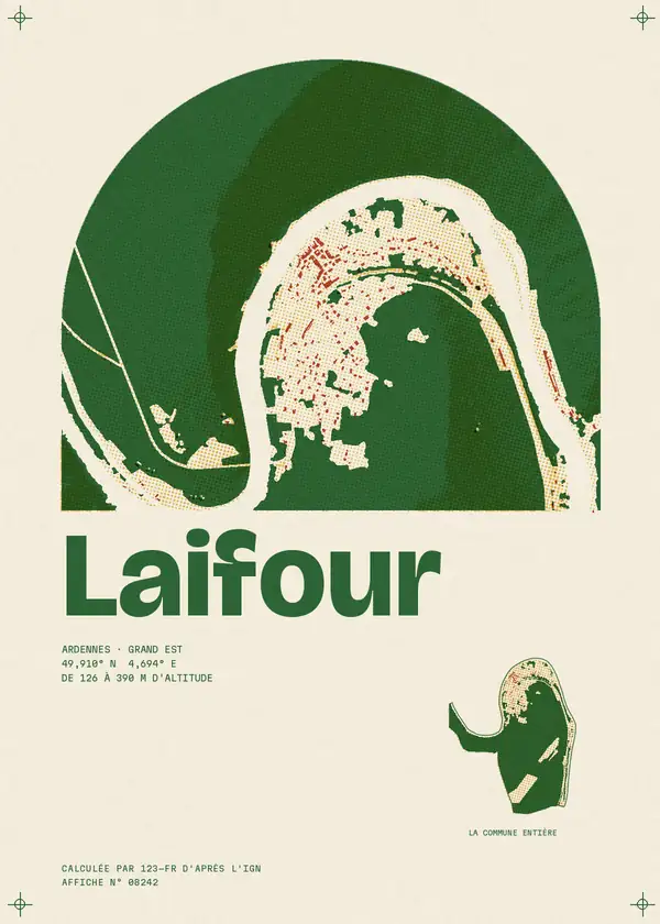 Affiche de Laifour, calculée par 123-fr d'après l'IGN