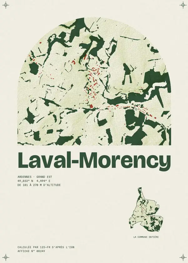 Affiche de Laval-Morency, calculée par 123-fr d'après l'IGN
