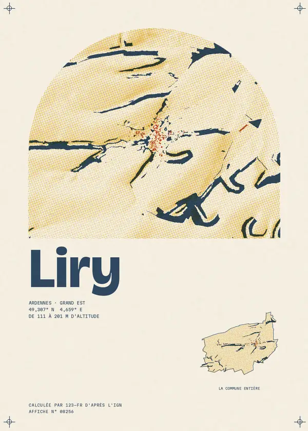 Affiche de Liry, calculée par 123-fr d'après l'IGN