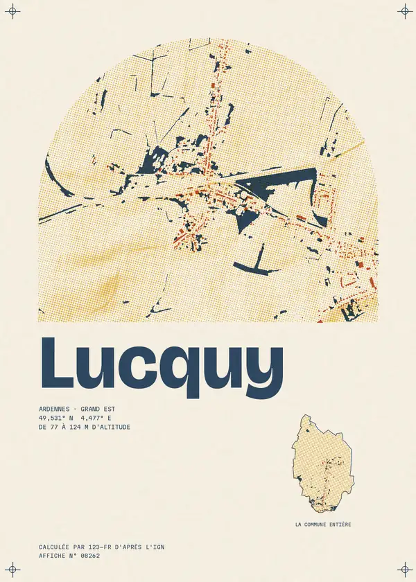 Affiche de Lucquy, calculée par 123-fr d'après l'IGN