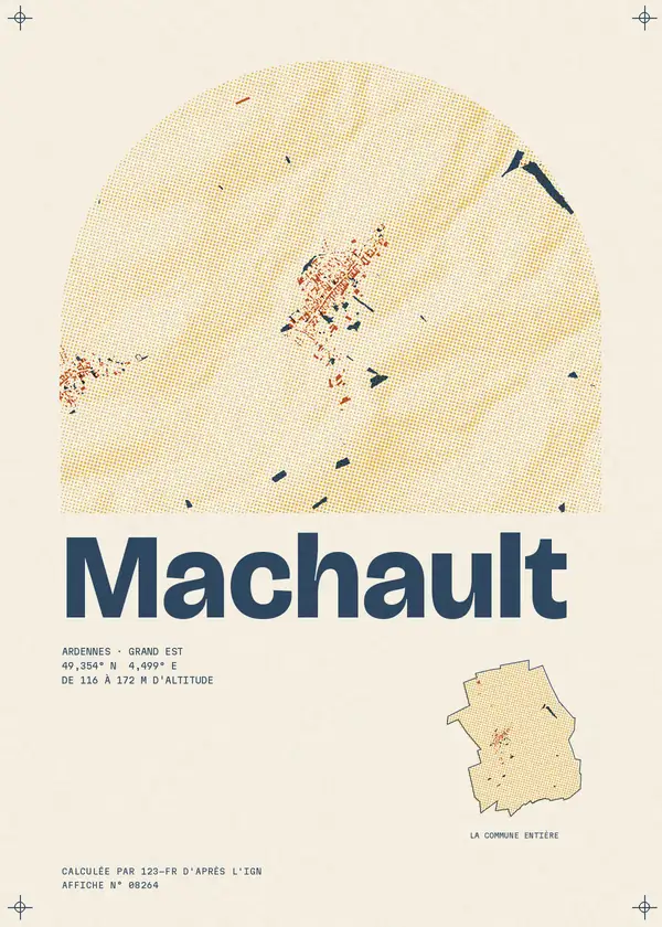 Affiche de Machault, calculée par 123-fr d'après l'IGN