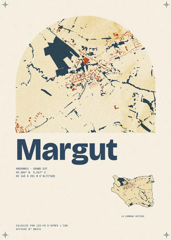 Affiche de Margut, calculée par 123-fr d'après l'IGN