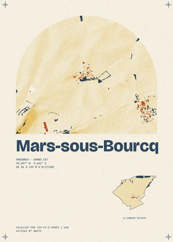 Affiche de Mars-sous-Bourcq, calculée par 123-fr d'après l'IGN