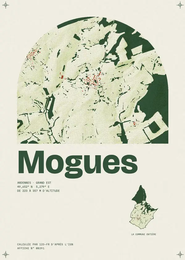 Affiche de Mogues, calculée par 123-fr d'après l'IGN