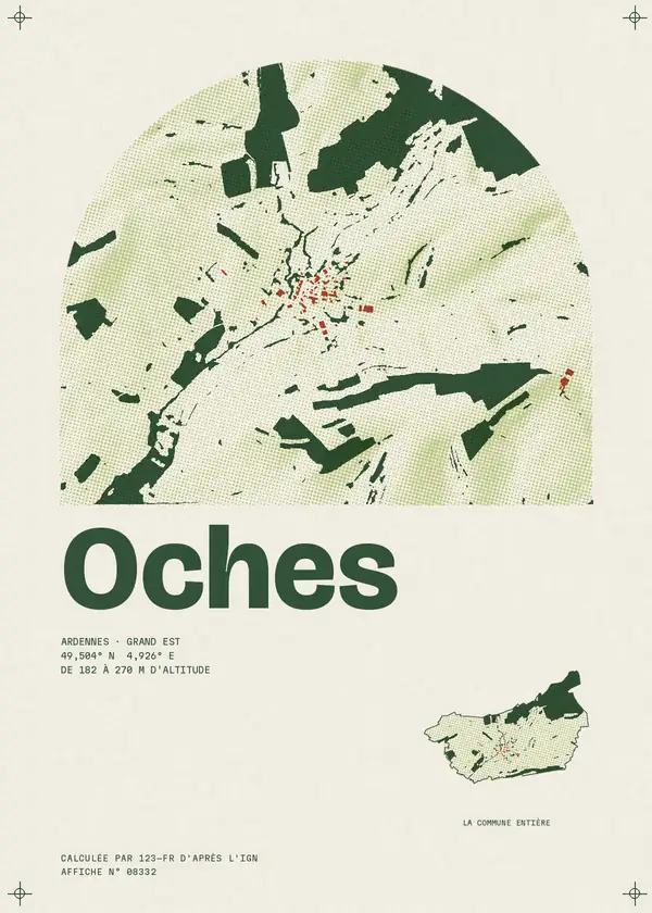 Affiche de Oches, calculée par 123-fr d'après l'IGN
