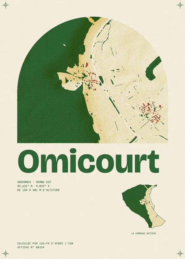 Affiche de Omicourt, calculée par 123-fr d'après l'IGN
