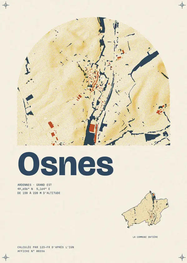 Affiche de Osnes, calculée par 123-fr d'après l'IGN