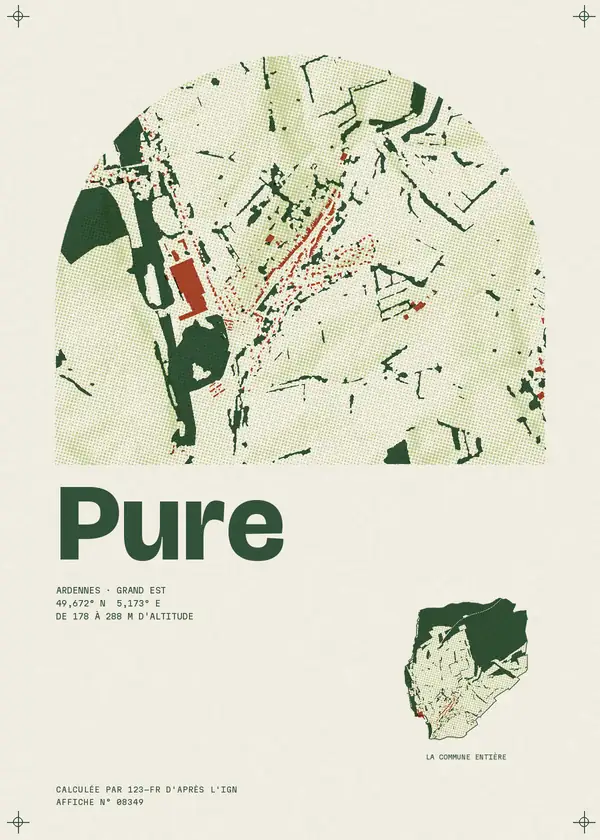 Affiche de Pure, calculée par 123-fr d'après l'IGN
