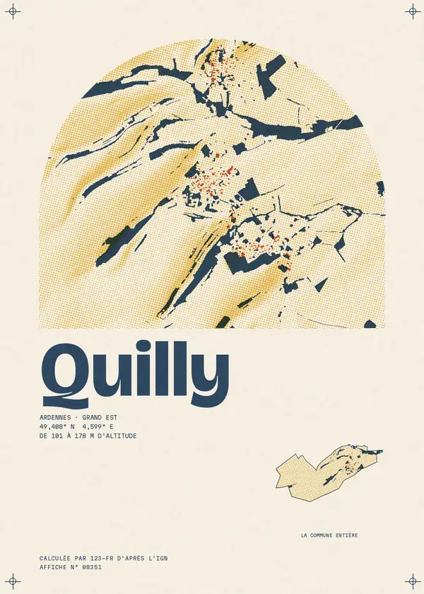 Affiche de Quilly, calculée par 123-fr d'après l'IGN