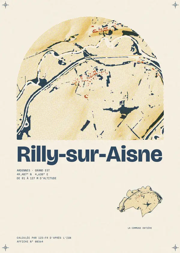Affiche de Rilly-sur-Aisne, calculée par 123-fr d'après l'IGN