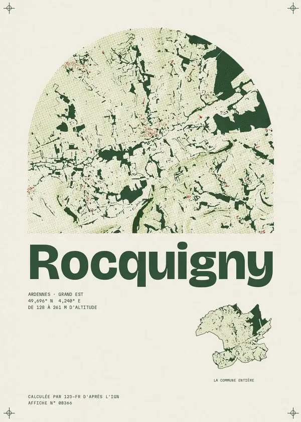 Affiche de Rocquigny, calculée par 123-fr d'après l'IGN