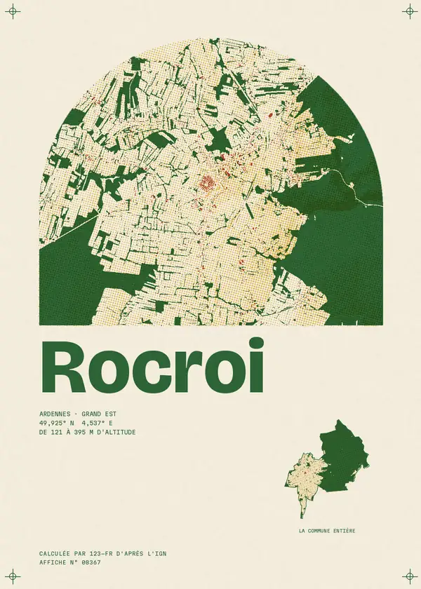 Affiche de Rocroi, calculée par 123-fr d'après l'IGN