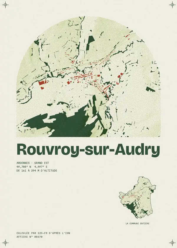 Affiche de Rouvroy-sur-Audry, calculée par 123-fr d'après l'IGN