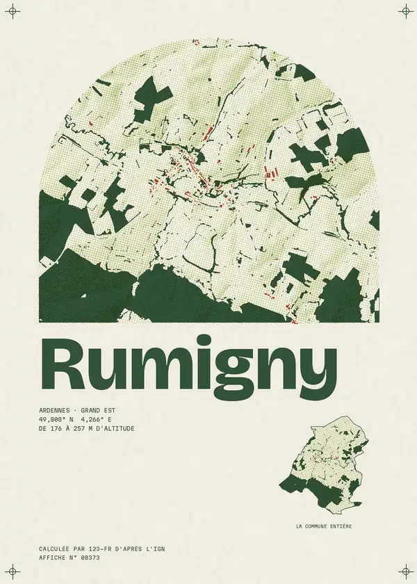 Affiche de Rumigny, calculée par 123-fr d'après l'IGN