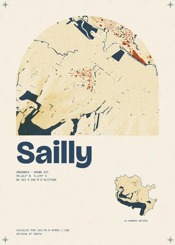 Affiche de Sailly, calculée par 123-fr d'après l'IGN