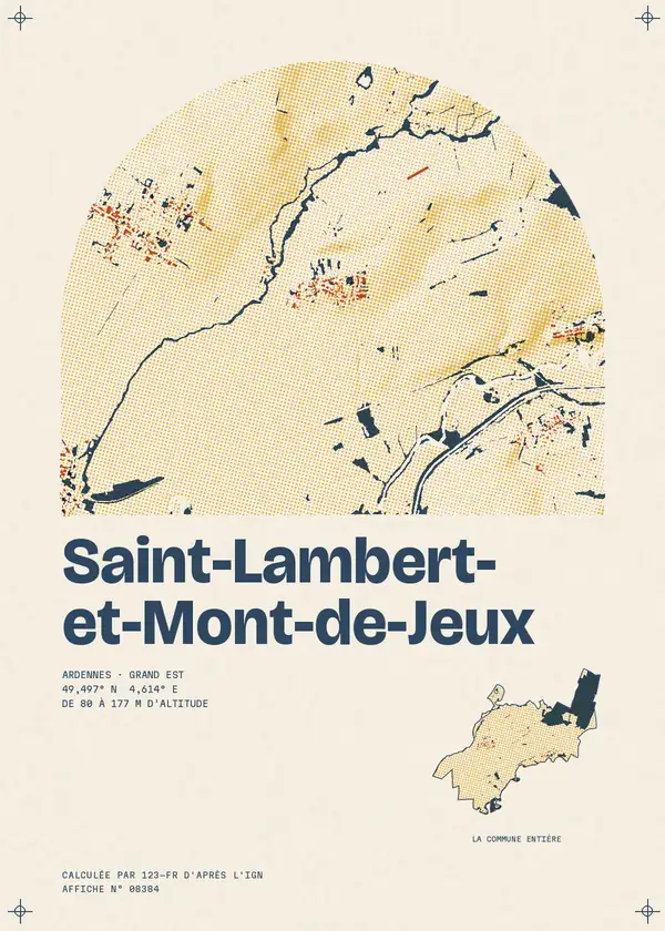 Affiche de Saint-Lambert-et-Mont-de-Jeux, calculée par 123-fr d'après l'IGN