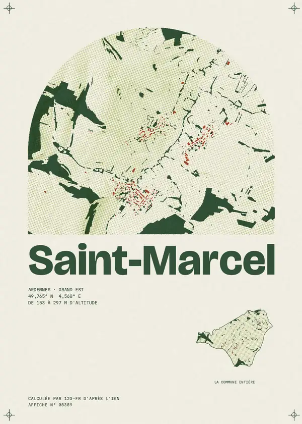 Affiche de Saint-Marcel, calculée par 123-fr d'après l'IGN