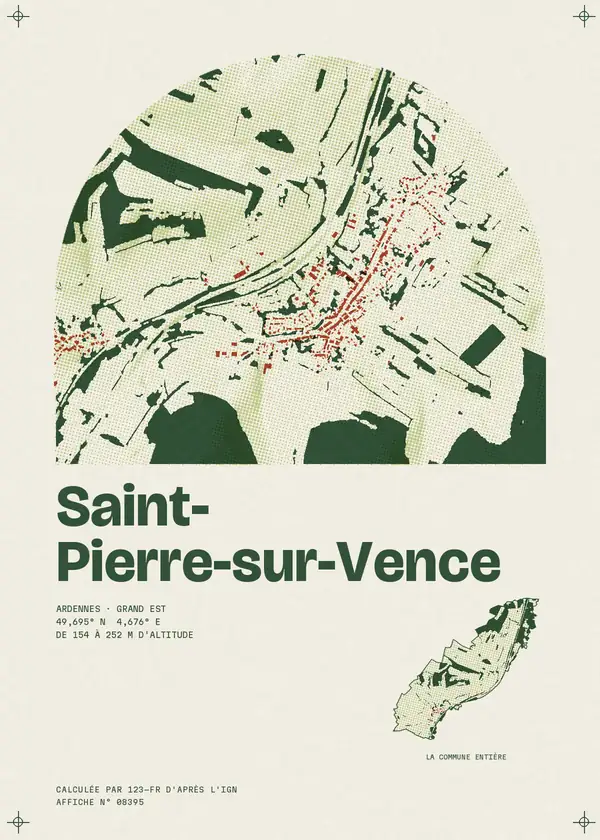 Affiche de Saint-Pierre-sur-Vence, calculée par 123-fr d'après l'IGN
