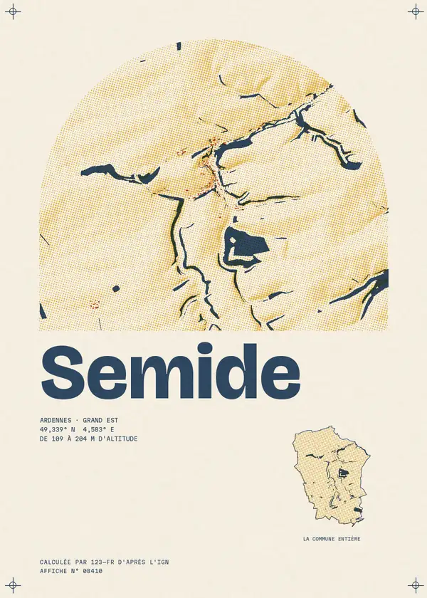Affiche de Semide, calculée par 123-fr d'après l'IGN