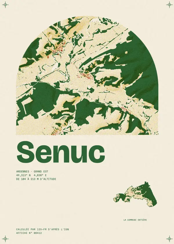 Affiche de Senuc, calculée par 123-fr d'après l'IGN