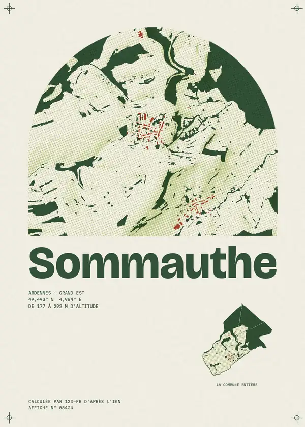 Affiche de Sommauthe, calculée par 123-fr d'après l'IGN