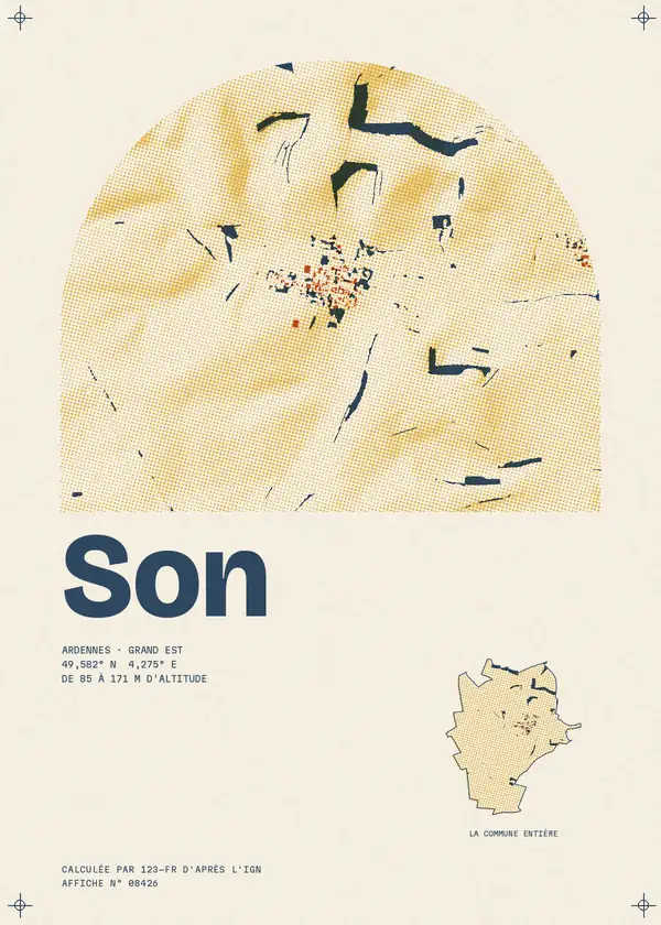 Affiche de Son, calculée par 123-fr d'après l'IGN