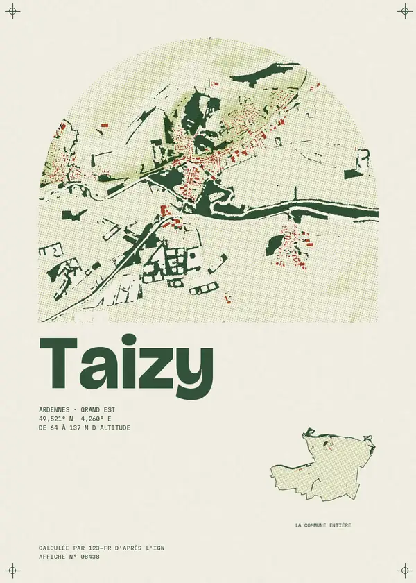 Affiche de Taizy, calculée par 123-fr d'après l'IGN