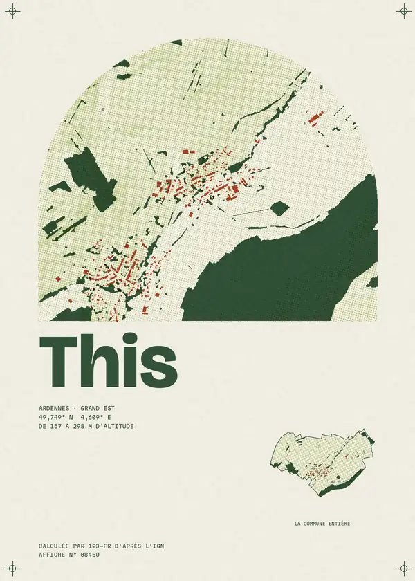 Affiche de This, calculée par 123-fr d'après l'IGN
