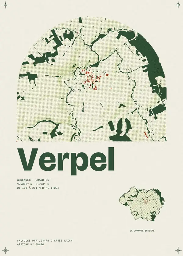 Affiche de Verpel, calculée par 123-fr d'après l'IGN