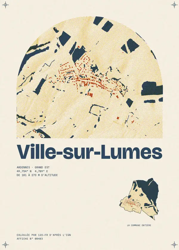 Affiche de Ville-sur-Lumes, calculée par 123-fr d'après l'IGN