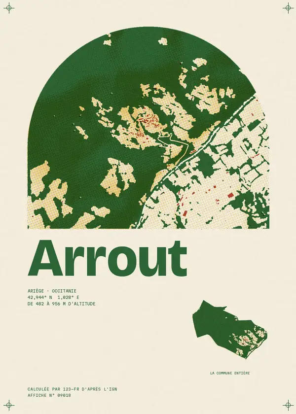 Affiche de Arrout, calculée par 123-fr d'après l'IGN