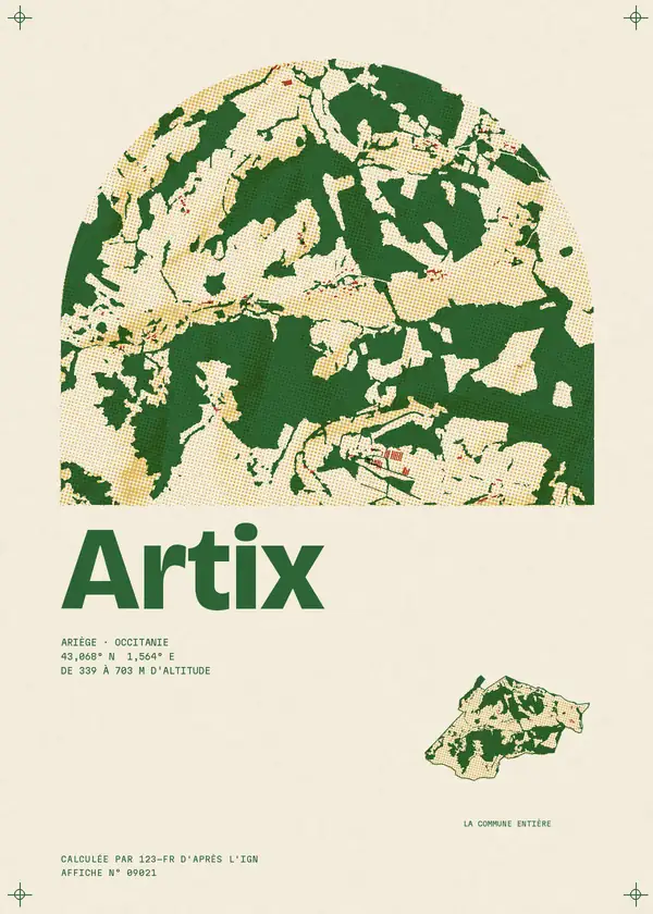 Affiche de Artix, calculée par 123-fr d'après l'IGN