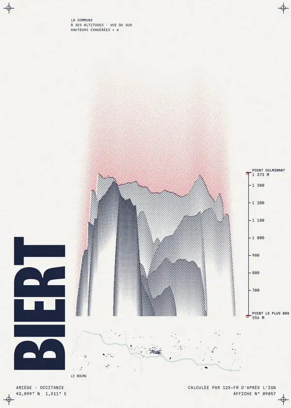Affiche de Biert, calculée par 123-fr d'après l'IGN