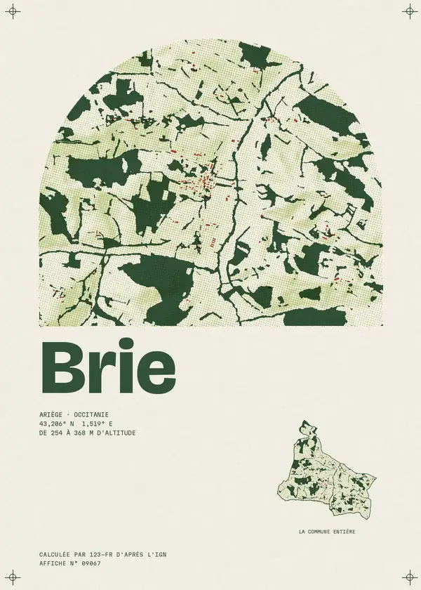 Affiche de Brie, calculée par 123-fr d'après l'IGN