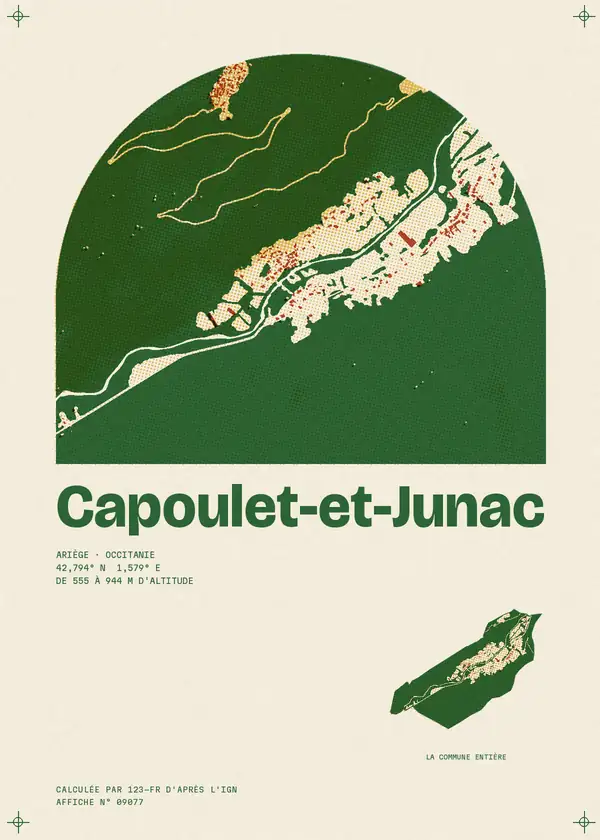 Affiche de Capoulet-et-Junac, calculée par 123-fr d'après l'IGN