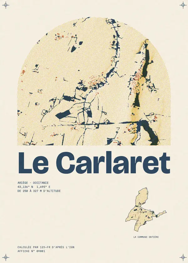 Affiche de Le Carlaret, calculée par 123-fr d'après l'IGN